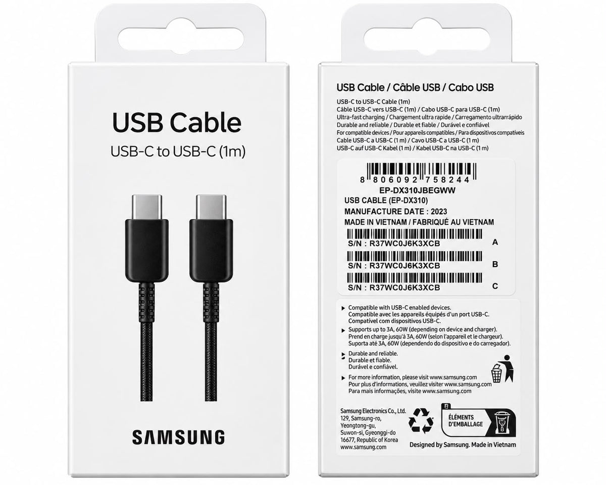 Cablu de date Samsung, USB Type-C & USB Type-C, lungime 1m, max. 3A