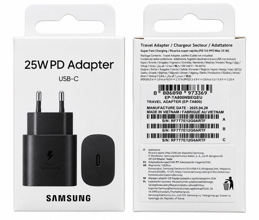 Incarcator retea SAMSUNG EP-TA800NBEGEU, 1xUSB-C Power Delivery 25W