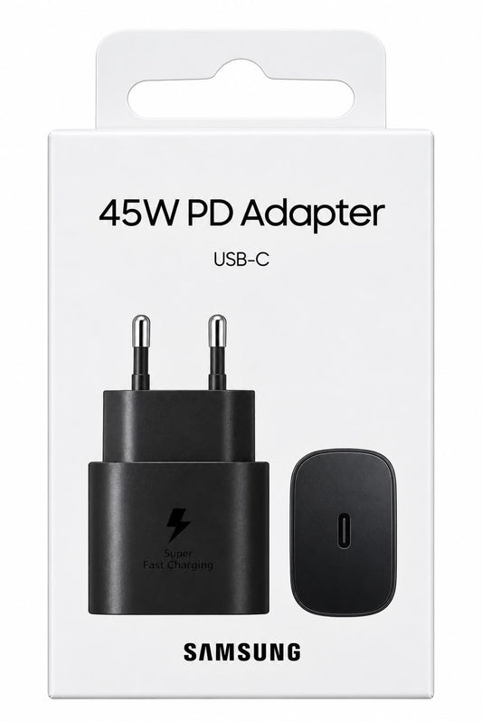 Incarcator retea rapid Super Fast Charger Samsung 45W, port USB Type-C, Negru
