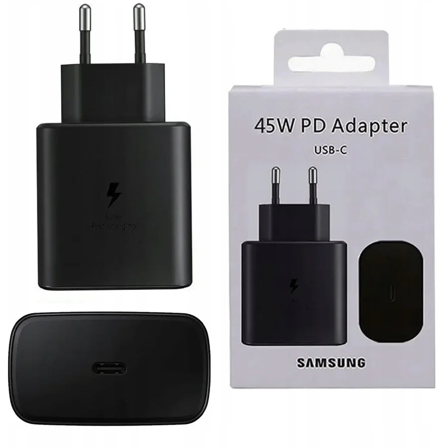 Incarcator retea rapid Super Fast Charger Samsung 45W, port USB Type-C, Negru